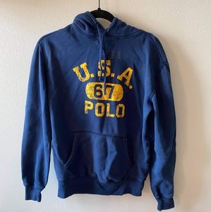 Polo Ralph Lauren Hoodie Sweatshirt Navy Blue Small